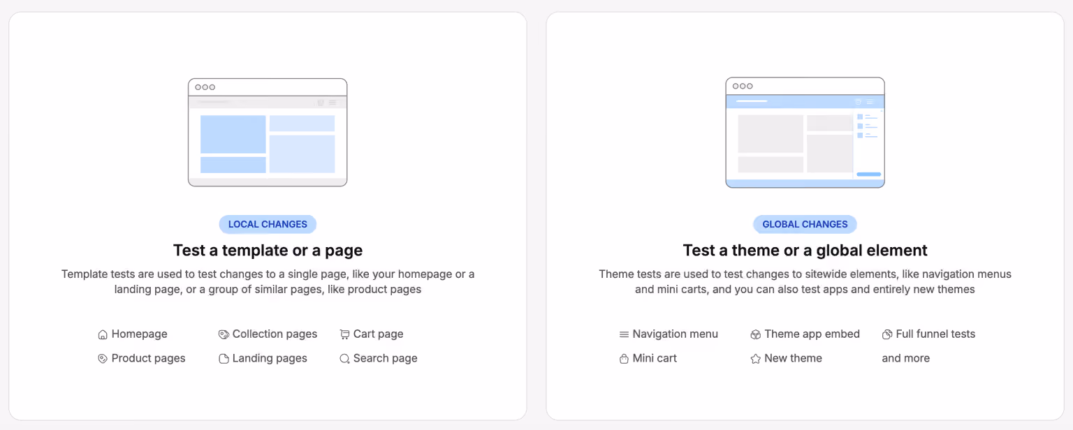 Chose a test type